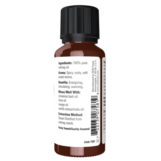 NOW Foods Nutmeg Oil, 30 mL | 每天不同折扣, 全网最低价格 | 种类齐全的保健品店铺 VITASHOP, 只有你想不到, 没有你买不到 !