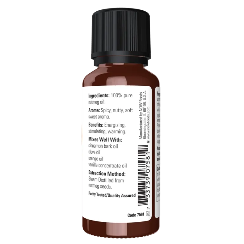 Huile de noix de muscade, 30 mL | Safest & Easiest Shopping Vitamins Online | VITASHOP