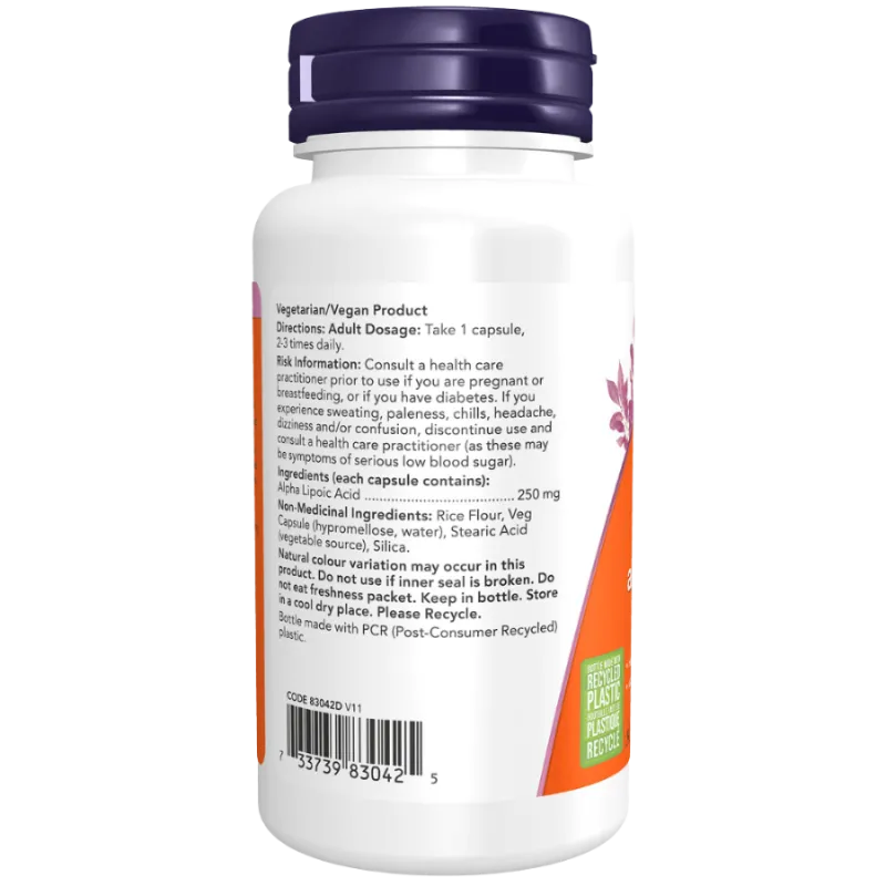 NOW Foods Alpha Lipoic Acid 250 mg, 60 Capsules | 每天不同折扣, 全网最低价格 | 种类齐全的保健品店铺 VITASHOP, 只有你想不到, 没有你买不到 !