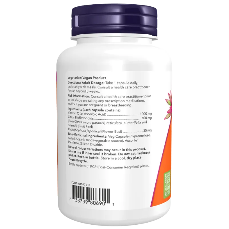 NOW Foods C-1000 with 100 mg Bioflavonoids, 100 Capsules | 每天不同折扣, 全网最低价格 | 种类齐全的保健品店铺 VITASHOP, 只有你想不到, 没有你买不到 !