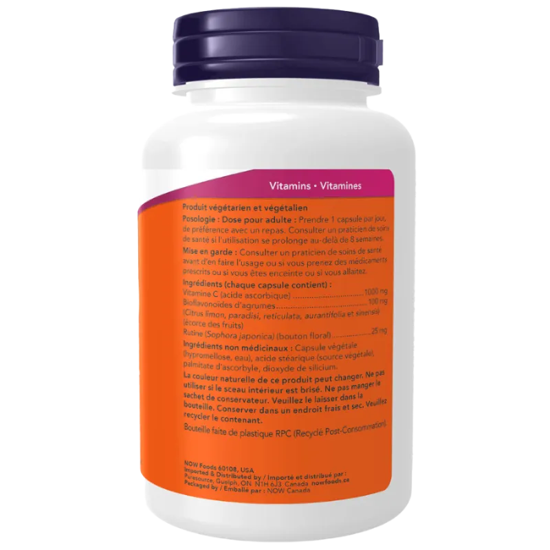 NOW Foods 나우 푸드 C-1000, 100mg 바이오플라보노이드 포함, 100캡슐 | 매일 업데이트되는 특가 상품 | VITASHOP
