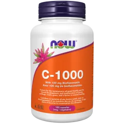 NOW Foods C-1000 with 100 mg Bioflavonoids, 100 Capsules | Unbeatable Prices, Daily Deals | VITASHOP