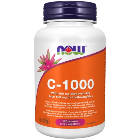 NOW Foods 나우 푸드 C-1000, 100mg 바이오플라보노이드 포함, 100캡슐 | 매일 업데이트되는 특가 상품 | VITASHOP