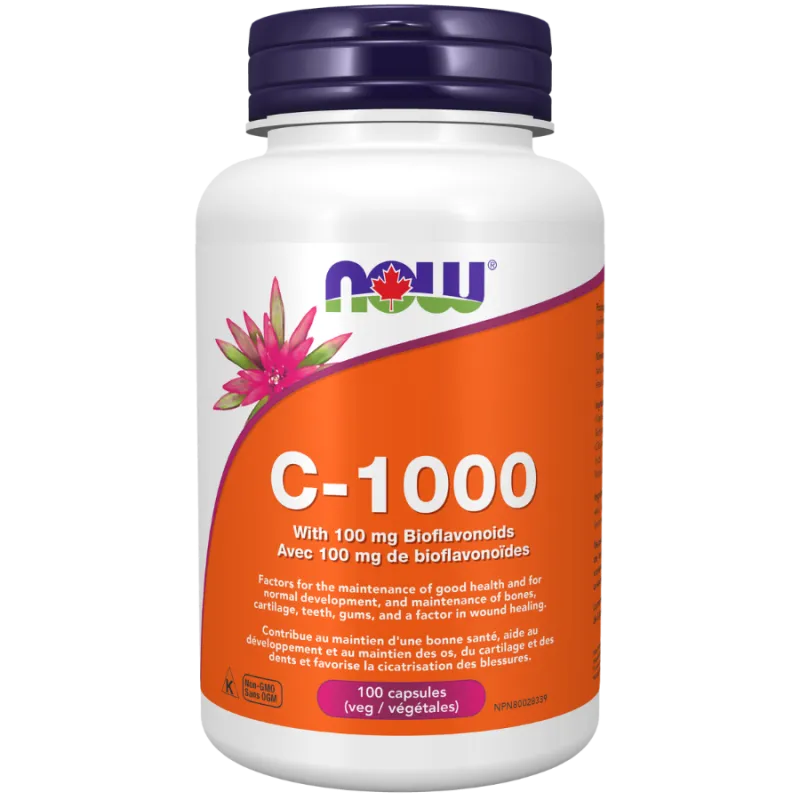 NOW Foods 나우 푸드 C-1000, 100mg 바이오플라보노이드 포함, 100캡슐 | 매일 업데이트되는 특가 상품 | VITASHOP