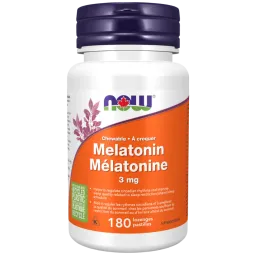 NOW Foods Melatonin 3 mg Peppermint Chewable, 180 Lozenges | Unbeatable Prices, Daily Deals | VITASHOP