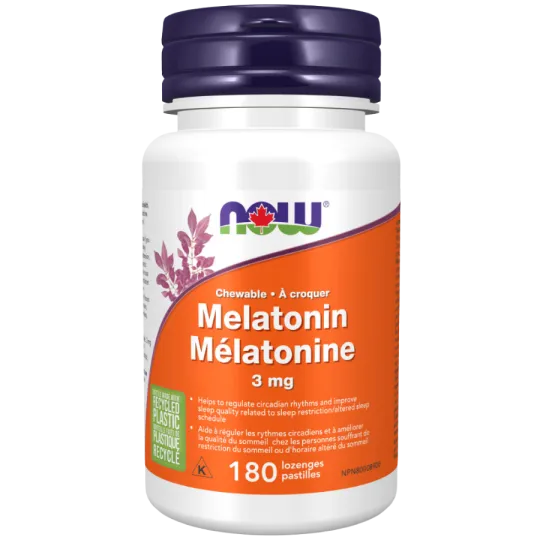 NOW Foods Melatonin 3 mg Peppermint Chewable, 180 Lozenges | 每天不同折扣, 全网最低价格 | 种类齐全的保健品店铺 VITASHOP, 只有你想不到, 没有你买不到 !