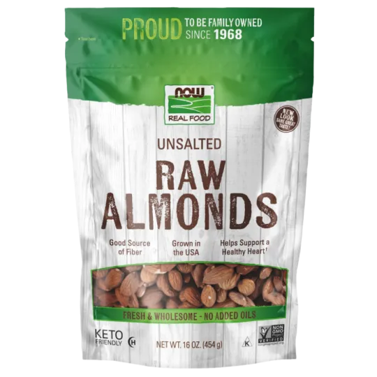 NOW Foods Raw Almonds, 454 g | Unbeatable Prices, Daily Deals | VITASHOP