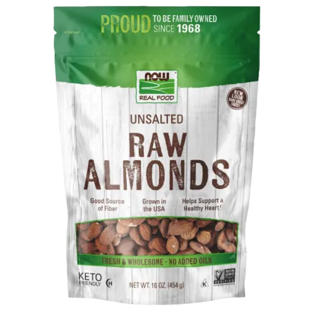NOW Foods Raw Almonds, 454 g | Unbeatable Prices, Daily Deals | VITASHOP