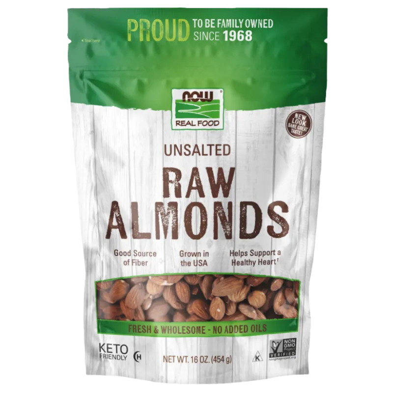 NOW Foods Raw Almonds, 454 g | Unbeatable Prices, Daily Deals | VITASHOP