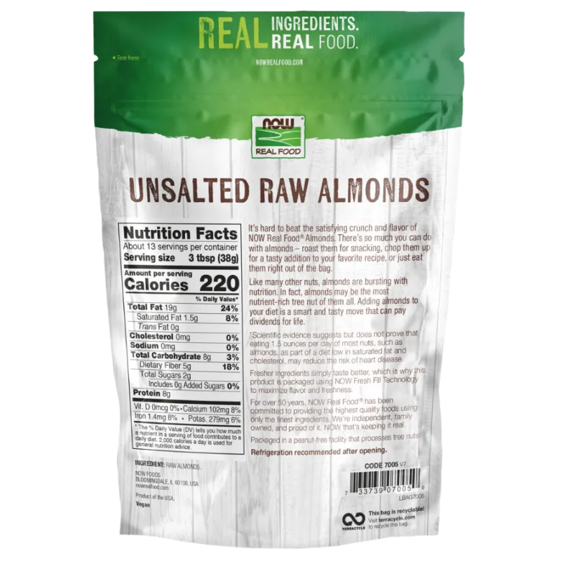NOW Foods Raw Almonds, 454 g | Unbeatable Prices, Daily Deals | VITASHOP