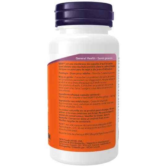 NOW Foods 나우 푸드 Eggshell Membrane NEM 500mg, 식물성 캡슐 60정 | 매일 업데이트되는 특가 상품 | VITASHOP