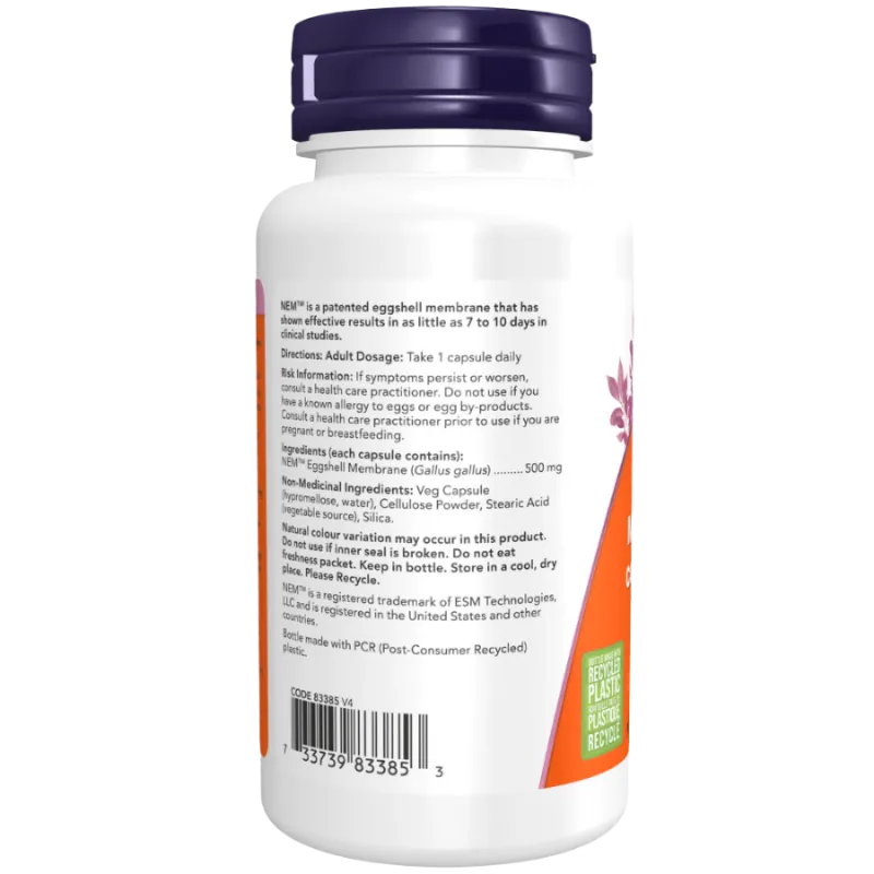 NOW Foods 나우 푸드 Eggshell Membrane NEM 500mg, 식물성 캡슐 60정 | 매일 업데이트되는 특가 상품 | VITASHOP