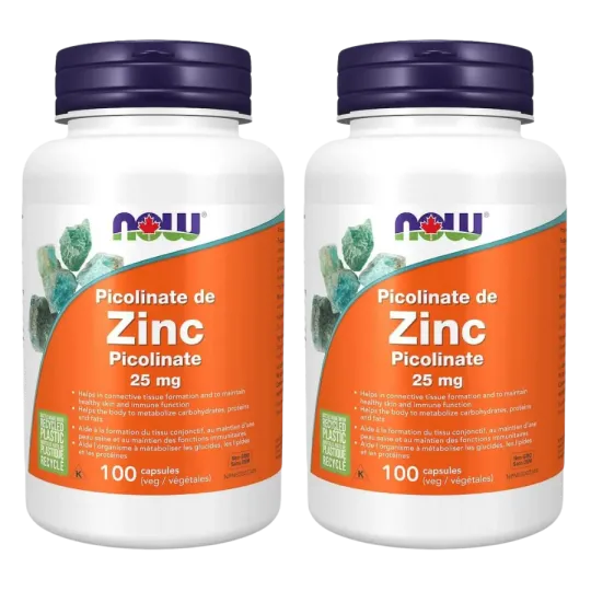 Picolinate de zinc 25 mg, 100 gélules végétales | Safest & Easiest Shopping Vitamins Online | VITASHOP