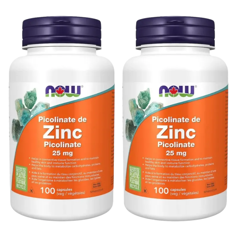 Picolinate de zinc 25 mg, 100 gélules végétales | Safest & Easiest Shopping Vitamins Online | VITASHOP