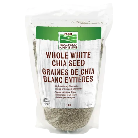 NOW Foods Whole White Chia Seed, 1 kg | Unbeatable Prices, Daily Deals | VITASHOP