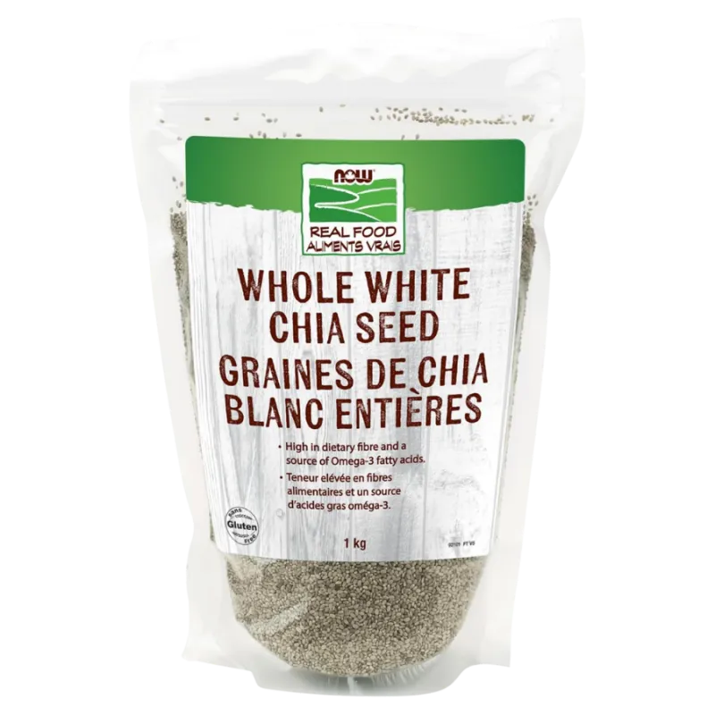 NOW Foods Whole White Chia Seed, 1 kg | Unbeatable Prices, Daily Deals | VITASHOP