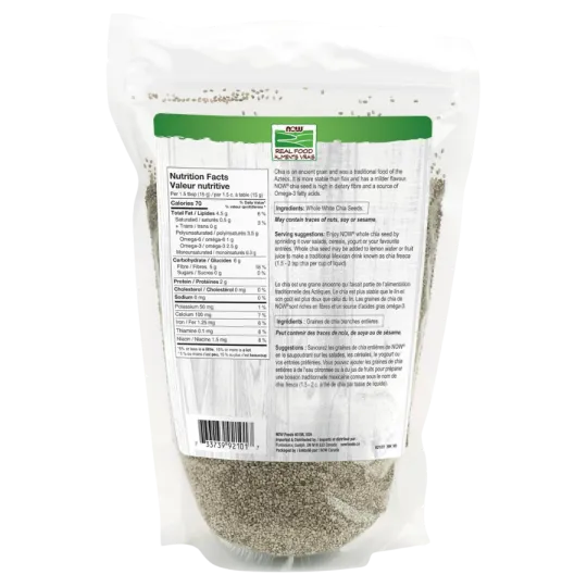 NOW Foods Whole White Chia Seed, 1 kg | Unbeatable Prices, Daily Deals | VITASHOP