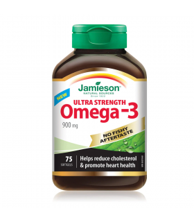Jamieson Ultra-Strength Omega-3 900 mg 75 Softgels | Unbeatable Prices, Daily Deals | VITASHOP
