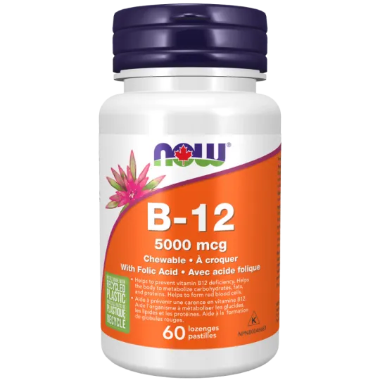 NOW Foods B-12 5000 mcg, 60 Lozenges | 每天不同折扣, 全网最低价格 | 种类齐全的保健品店铺 VITASHOP, 只有你想不到, 没有你买不到 !