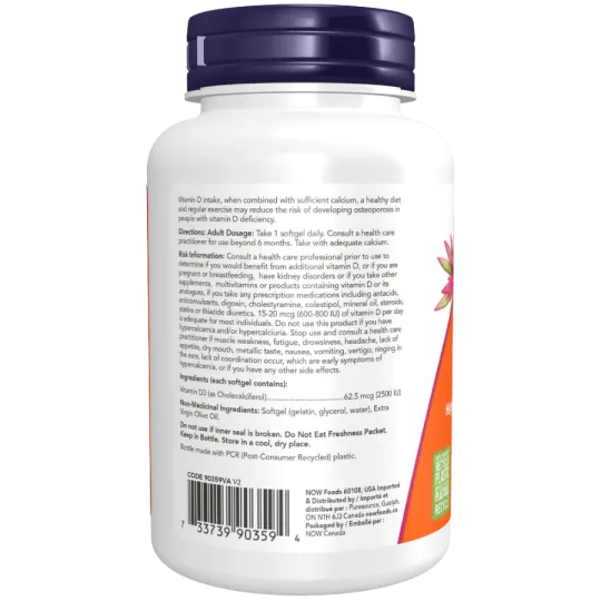 Vitamin D3 2500 IU 500 Softgels | Safest & Easiest Shopping Vitamins Online | VITASHOP