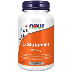 NOW Foods L-Glutamine 500 mg, 120 Capsules | 每天不同折扣, 全网最低价格 | 种类齐全的保健品店铺 VITASHOP, 只有你想不到, 没有你买不到 !