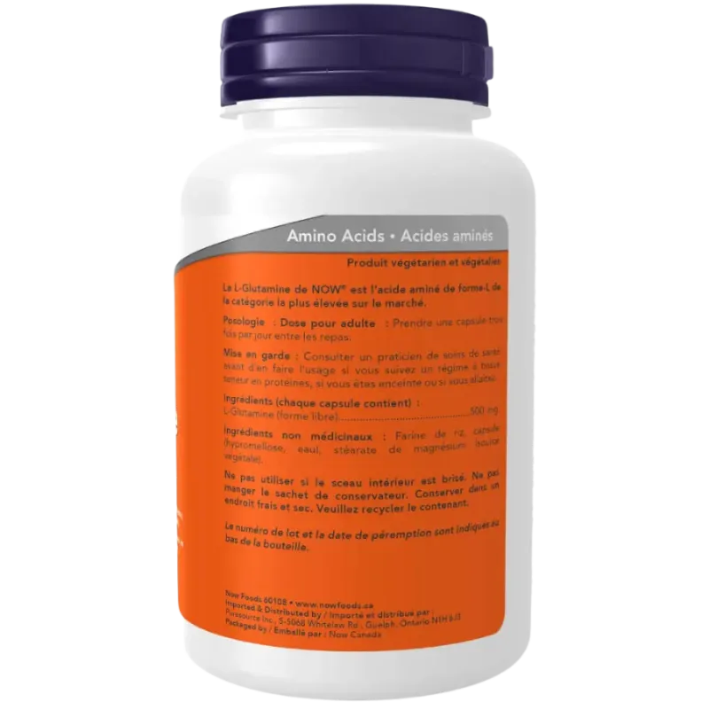 NOW Foods 나우 푸드 L-글루타민 500 mg, 120 캡슐 | 매일 업데이트되는 특가 상품 | VITASHOP