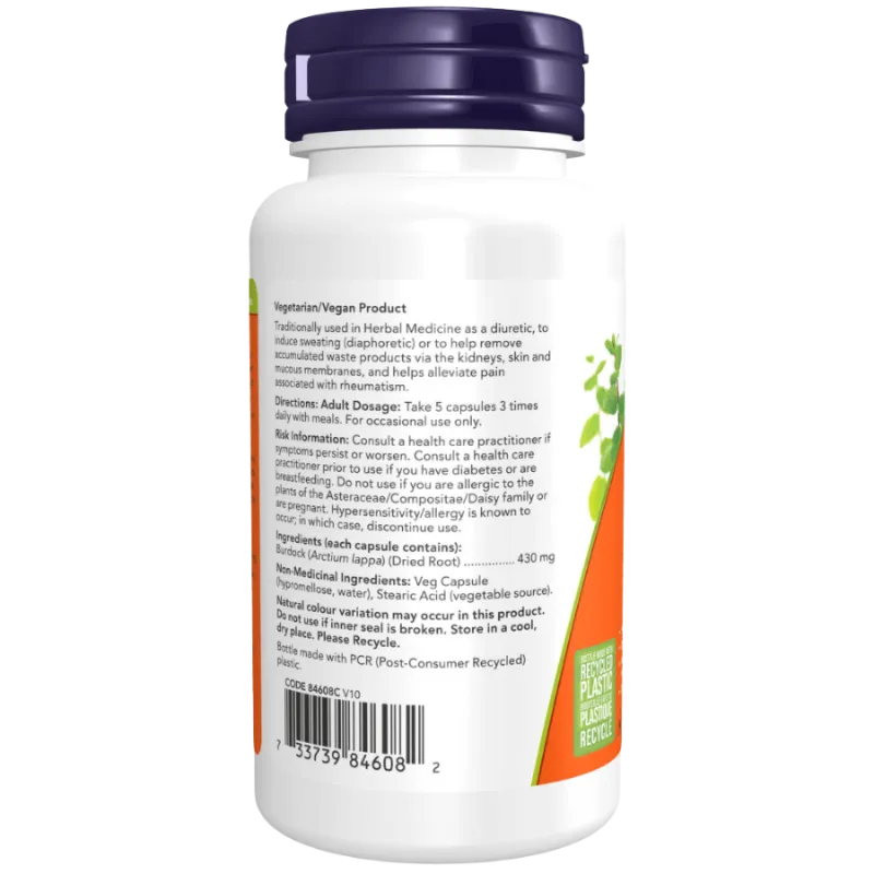 NOW Foods Burdock Root 430 mg, 100 Capsules | 每天不同折扣, 全网最低价格 | 种类齐全的保健品店铺 VITASHOP, 只有你想不到, 没有你买不到 !