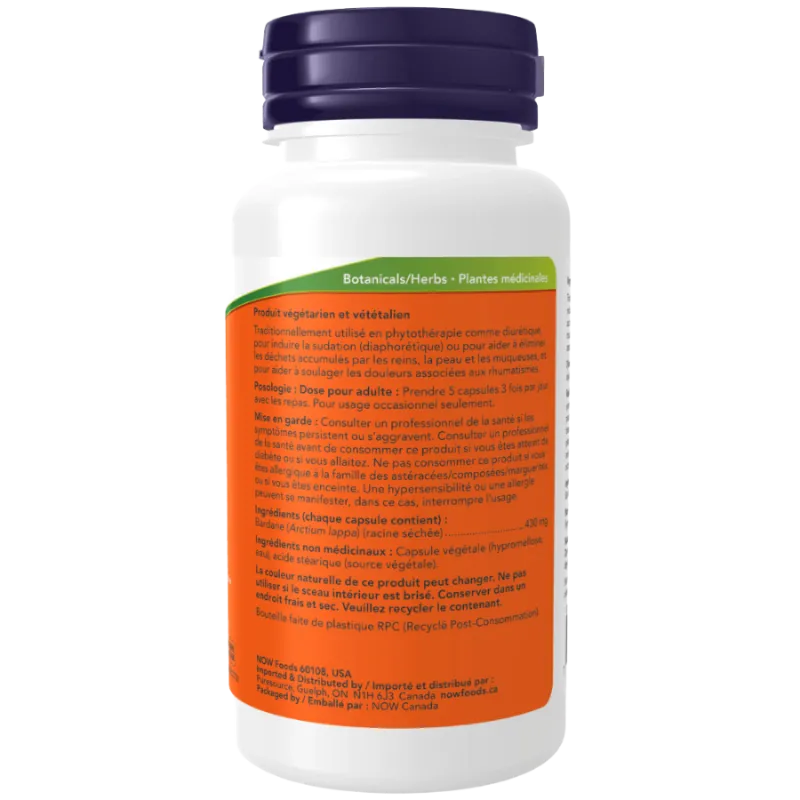 NOW Foods Burdock Root 430 mg, 100 Capsules | 每天不同折扣, 全网最低价格 | 种类齐全的保健品店铺 VITASHOP, 只有你想不到, 没有你买不到 !