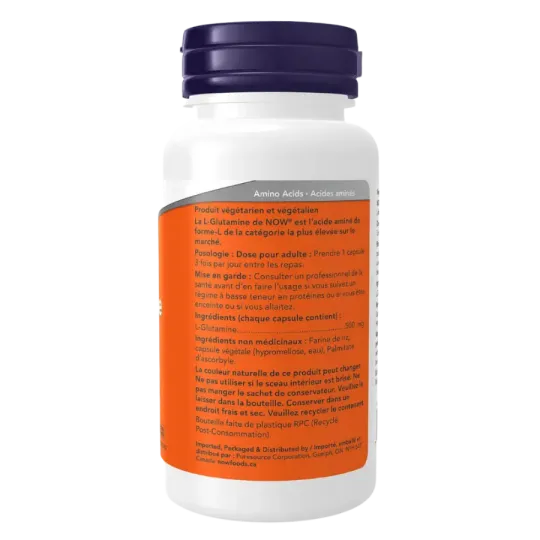 NOW Foods L-Glutamine 500 mg, 60 Capsules | Unbeatable Prices, Daily Deals | VITASHOP