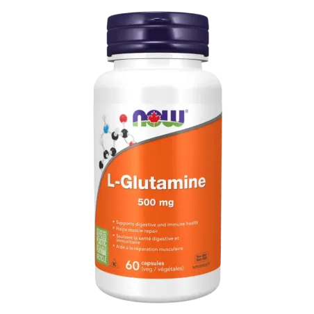 NOW Foods L-Glutamine 500 mg, 60 Capsules | Unbeatable Prices, Daily Deals | VITASHOP