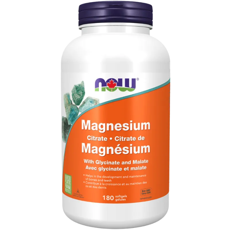 NOW Foods Magnesium Citrate 134 mg, 180 Softgels | 每天不同折扣, 全网最低价格 | 种类齐全的保健品店铺 VITASHOP, 只有你想不到, 没有你买不到 !
