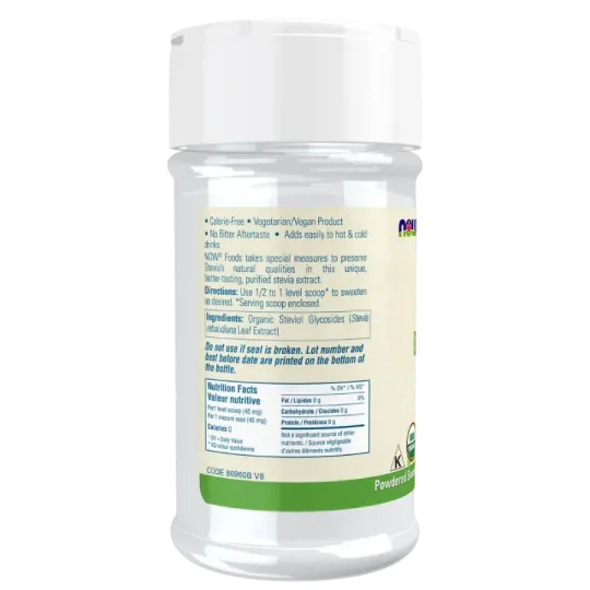 NOW Foods Organic Stevia Extract Powder Shaker 28g | Unbeatable Prices, Daily Deals | VITASHOP