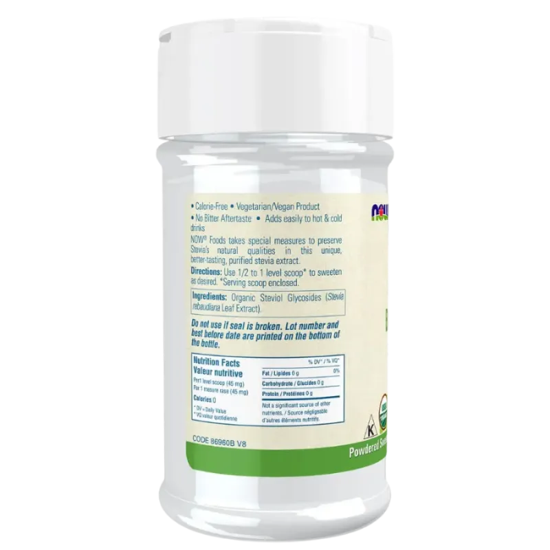 NOW Foods Organic Stevia Extract Powder Shaker 28g | Unbeatable Prices, Daily Deals | VITASHOP