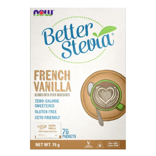 NOW Foods 나우 푸드 더 나은 스테비아 프렌치 바닐라 패킷, 1g*75 | 매일 업데이트되는 특가 상품 | VITASHOP