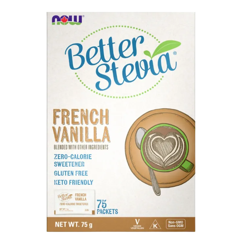 NOW Foods Better Stevia French Vanilla Packets, 1g*75 | Unbeatable Prices, Daily Deals | VITASHOP