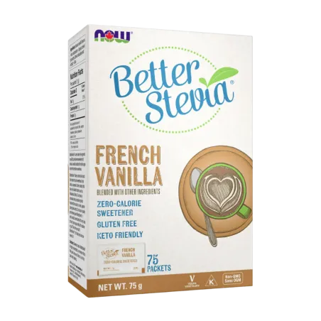 NOW Foods Better Stevia French Vanilla Packets, 1g*75 | Unbeatable Prices, Daily Deals | VITASHOP