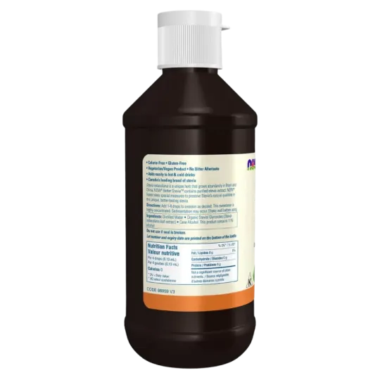 NOW Foods Better Stevia Original Liquid Unflavoured, 237 mL | Unbeatable Prices, Daily Deals | VITASHOP