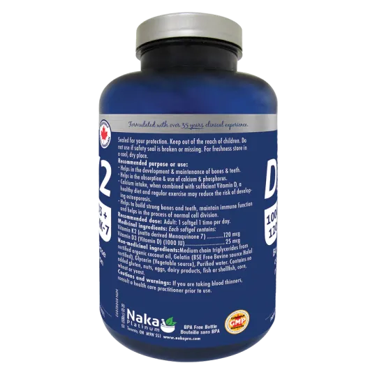 Naka Platinum D3+K2 150 Softgels | Unbeatable Prices, Daily Deals | VITASHOP
