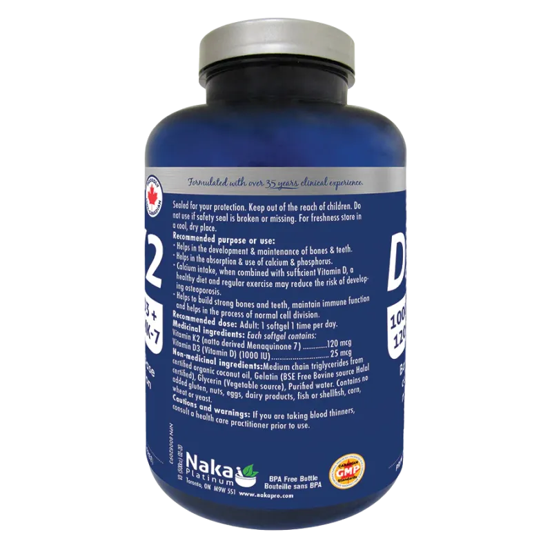 Naka Platinum D3+K2 150 Softgels | Unbeatable Prices, Daily Deals | VITASHOP