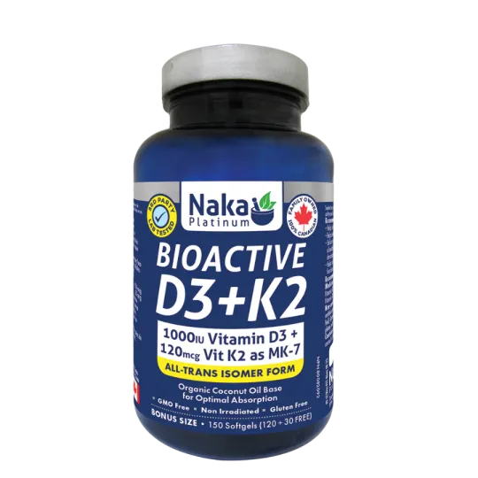 Naka Platinum D3+K2 150 Softgels | Unbeatable Prices, Daily Deals | VITASHOP