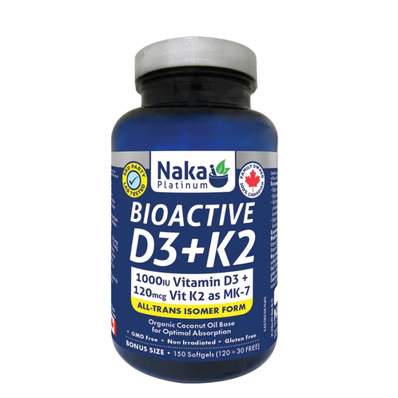 Naka Platinum D3+K2 150 Softgels | Unbeatable Prices, Daily Deals | VITASHOP