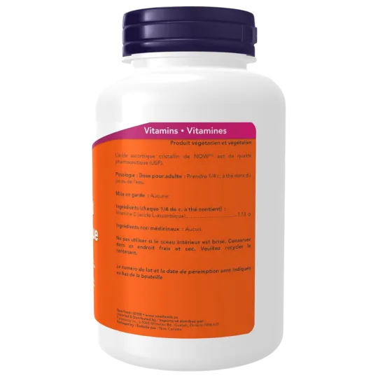 Acide ascorbique en poudre, 227 g | Safest & Easiest Shopping Vitamins Online | VITASHOP