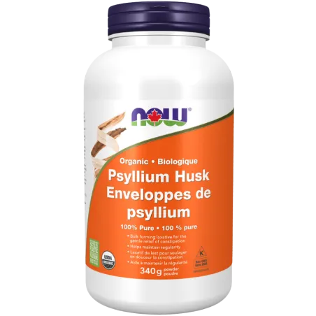 Poudre d’enveloppe de psyllium biologique, 340 g | Safest & Easiest Shopping Vitamins Online | VITASHOP