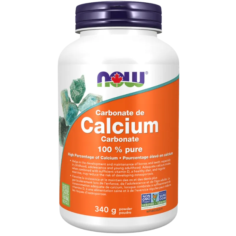 Carbonate de calcium en poudre, 340 g | Safest & Easiest Shopping Vitamins Online | VITASHOP
