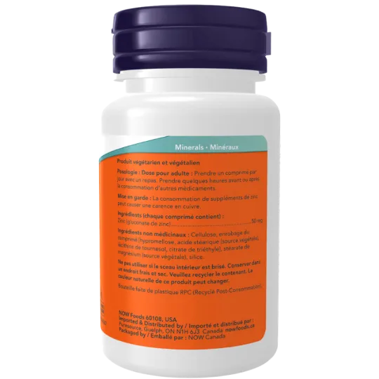 NOW Foods Zinc Gluconate 50 mg, 100 Tablets | 每天不同折扣, 全网最低价格 | 种类齐全的保健品店铺 VITASHOP, 只有你想不到, 没有你买不到 !