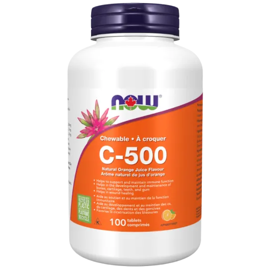 NOW Foods C-500 Chewable Orange,  100 Tablets | Unbeatable Prices, Daily Deals | VITASHOP