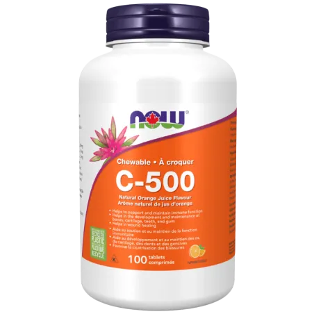 C-500 Orange à croquer, 100 comprimés | Safest & Easiest Shopping Vitamins Online | VITASHOP