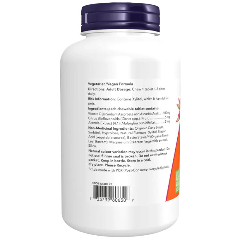C-500 Orange à croquer, 100 comprimés | Safest & Easiest Shopping Vitamins Online | VITASHOP