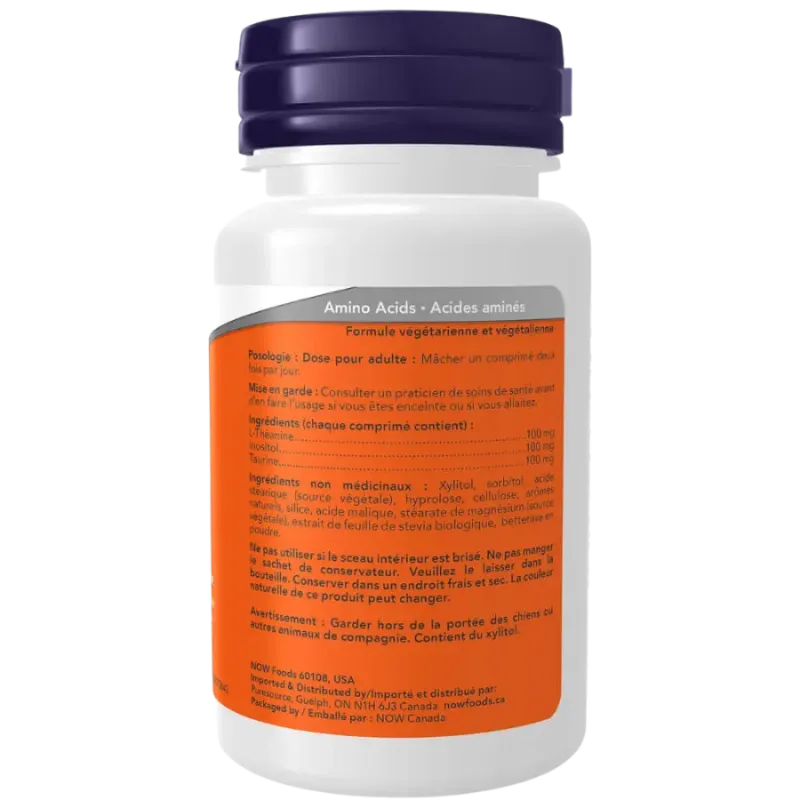 NOW Foods L-Theanine 100mg Plus Chewable, 90 Tablets | 每天不同折扣, 全网最低价格 | 种类齐全的保健品店铺 VITASHOP, 只有你想不到, 没有你买不到 !