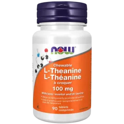 NOW Foods L-Theanine 100mg Plus Chewable, 90 Tablets | Unbeatable Prices, Daily Deals | VITASHOP